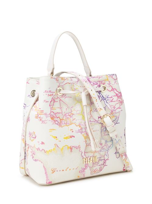 Geo Watercolor bucket with shoulder strap White ALVIERO MARTINI | LLA5398460912